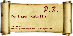 Peringer Katalin névjegykártya