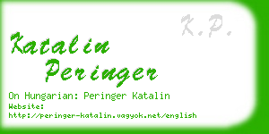 katalin peringer business card